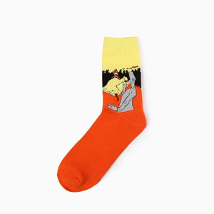 Hot Dropshipping Autumn Winter Retro Art socks