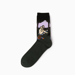 Hot Dropshipping Autumn Winter Retro Art socks