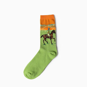 Hot Dropshipping Autumn Winter Retro Art socks