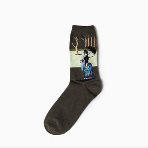 Hot Dropshipping Autumn Winter Retro Art socks