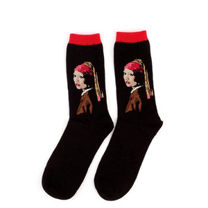 Hot Dropshipping Autumn Winter Retro Art socks