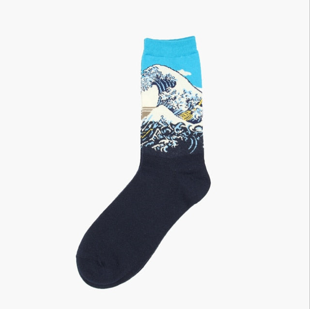 Hot Dropshipping Autumn Winter Retro Art socks