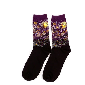 Hot Dropshipping Autumn Winter Retro Art socks