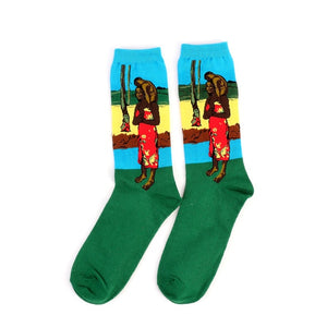 Hot Dropshipping Autumn Winter Retro Art socks