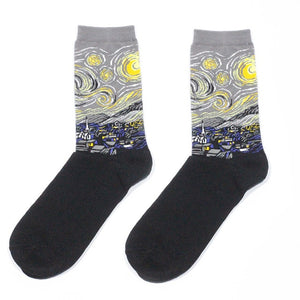 Hot Dropshipping Autumn Winter Retro Art socks